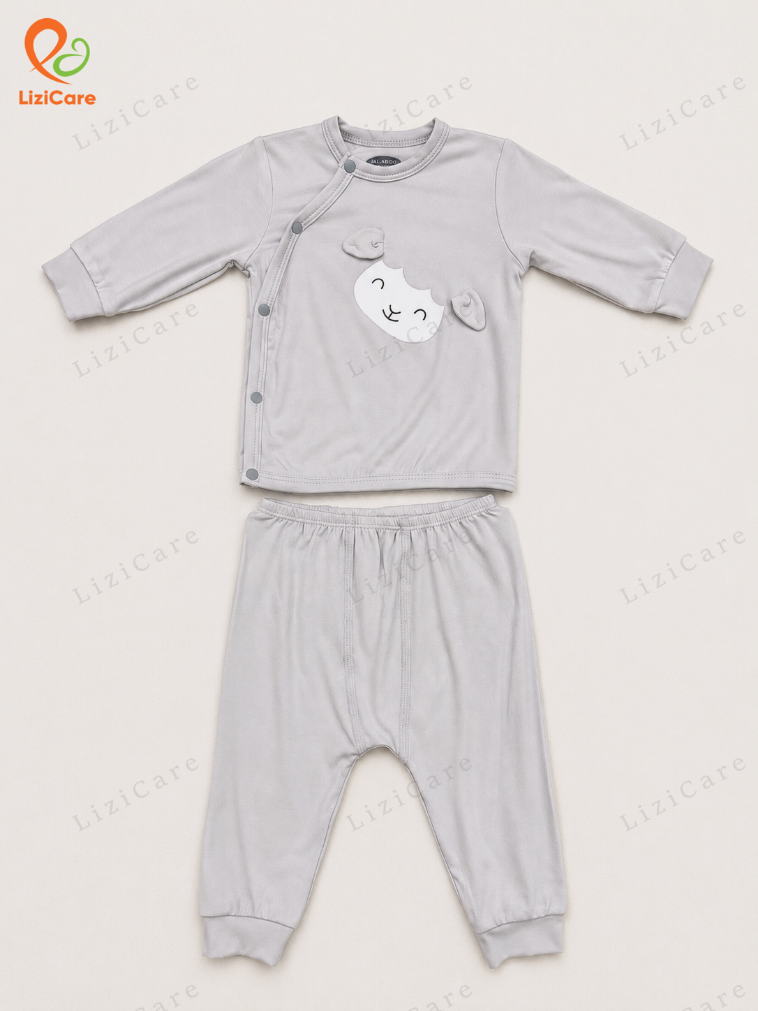 Bộ dài cài chéo Ularogo UR495 ghi cừu 3-6M