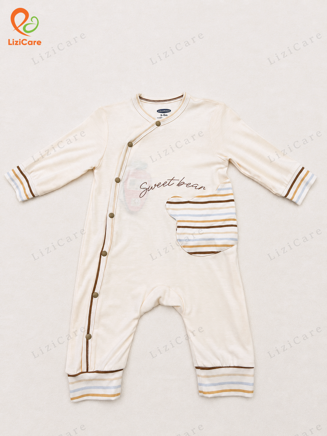 Body dài Petit mã UR2227 màu be túi gấu size