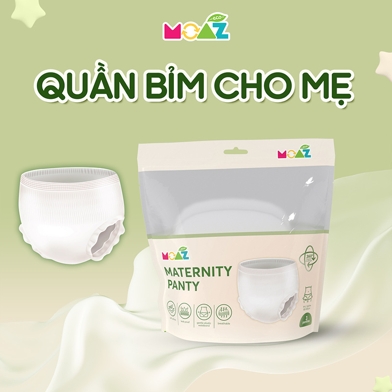 Quần Bỉm Cho Mẹ Moaz Eco (Túi 3 cái)