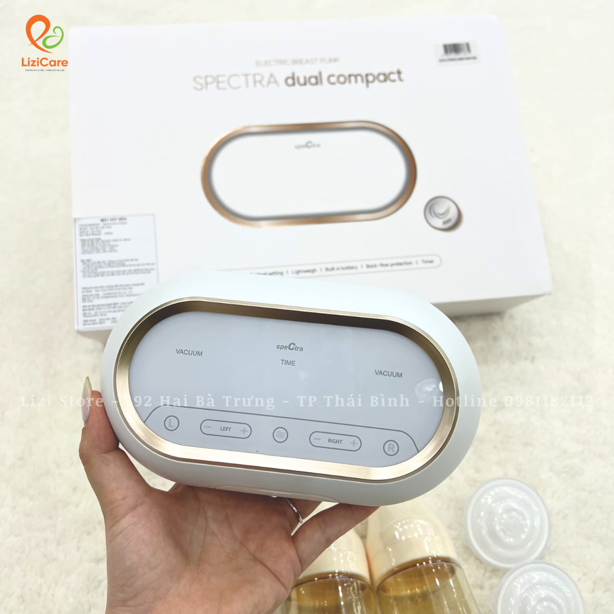 Máy hút sữa Spectra Dual Compact (kèm phụ kiện)