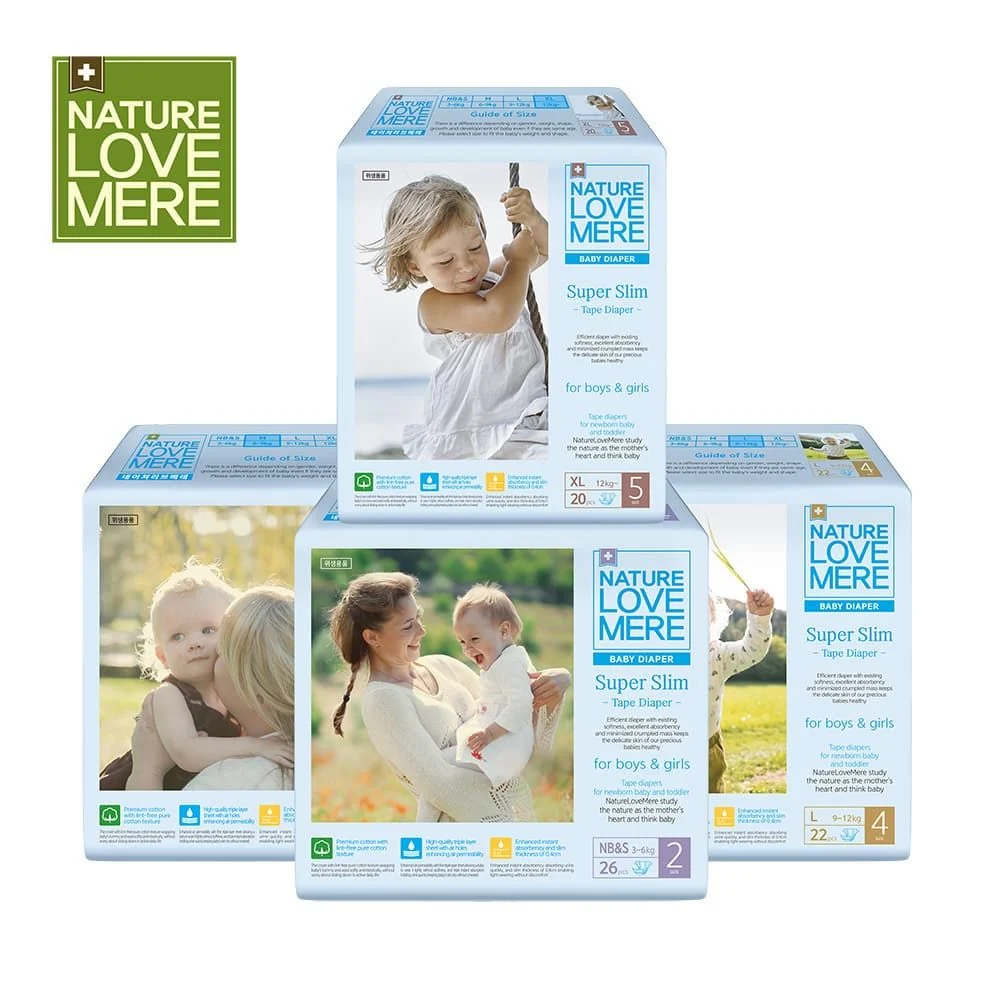 Bỉm Nature Love Mere Super Slim dán Size M20 miếng 6-9kg