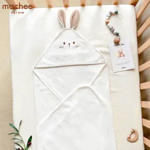 Ủ choàng thêu Mochee Cotton Jacquard 75cmx75cm