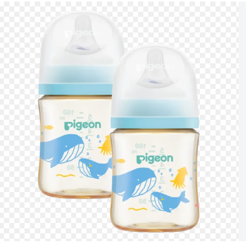 Bình sữa Pigeon PPSU Softouch Baby Friendly 160ml Đại dương (nội địa Nhật)