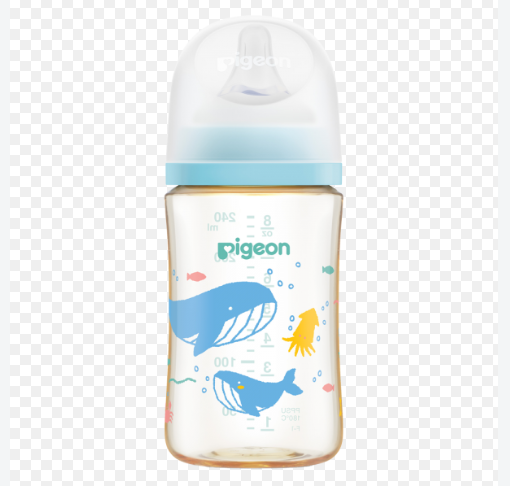 Bình sữa Pigeon PPSU Softouch Baby Friendly 240ml đại dương (nội địa Nhật)