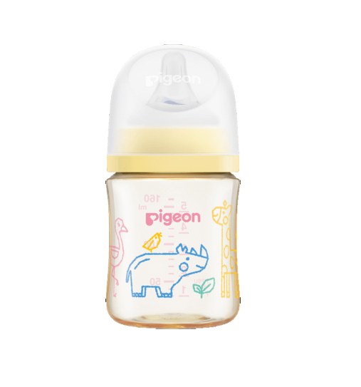 Bình sữa Pigeon PPSU Softouch Baby Friendly 160ml Muông thú (nội địa Nhật)