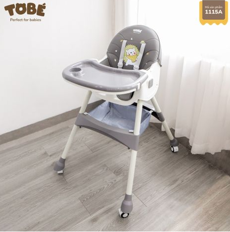 Ghế ăn dặm TOBE Ricard Pro 2.0 mã 1115A màu xám