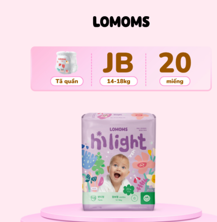 Bỉm Lomoms Hilight Hàn quần XXL20 (Jumbo14-18kg)