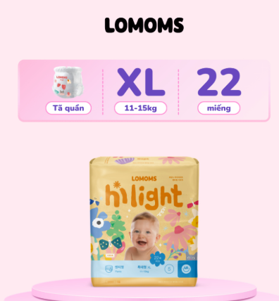 Bỉm Lomoms Hilight Hàn quần XL22 (11-15kg)