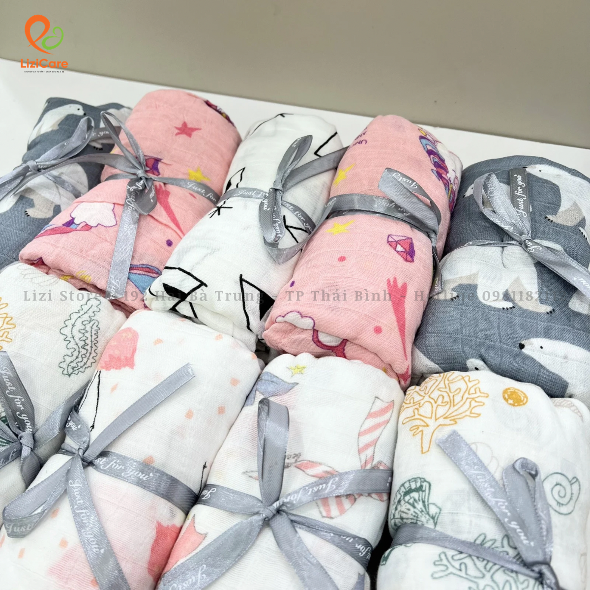 Khăn tắm Aden sợi tre nhiều hình