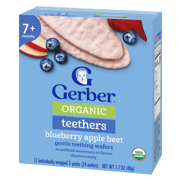 Bánh gạo hữu cơ Gerber Organic vị việt quất 48g