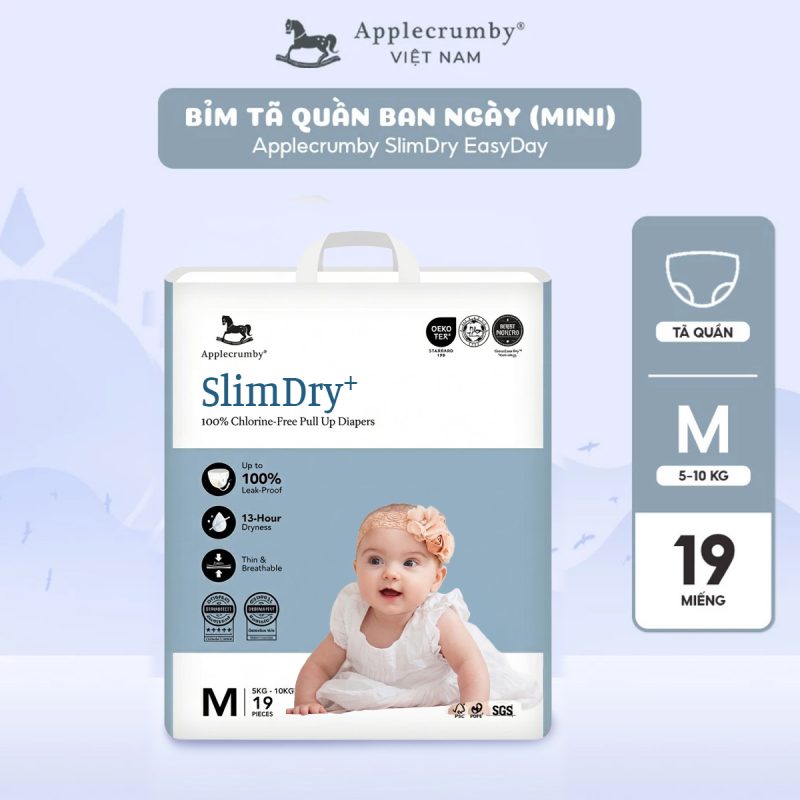 Bỉm ngựa Applecrumby Malaysia ngày mini quần