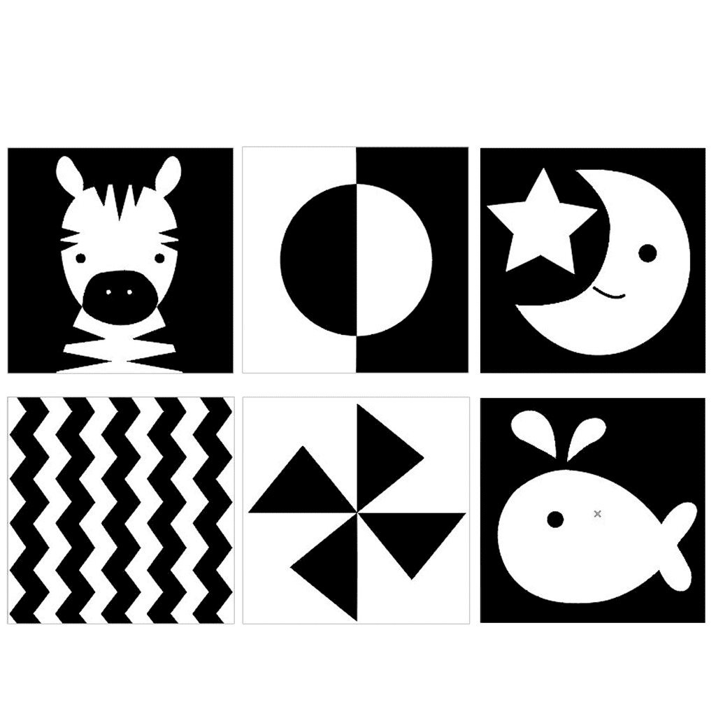 Bộ thẻ decal đen trắng mẫu 2