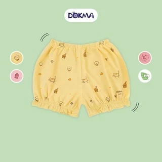 Dokma 771-quần đùi SS dúm gấu vàng 12-18M