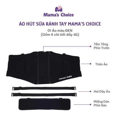 Áo hút sữa rảnh tay Mama's choice đen