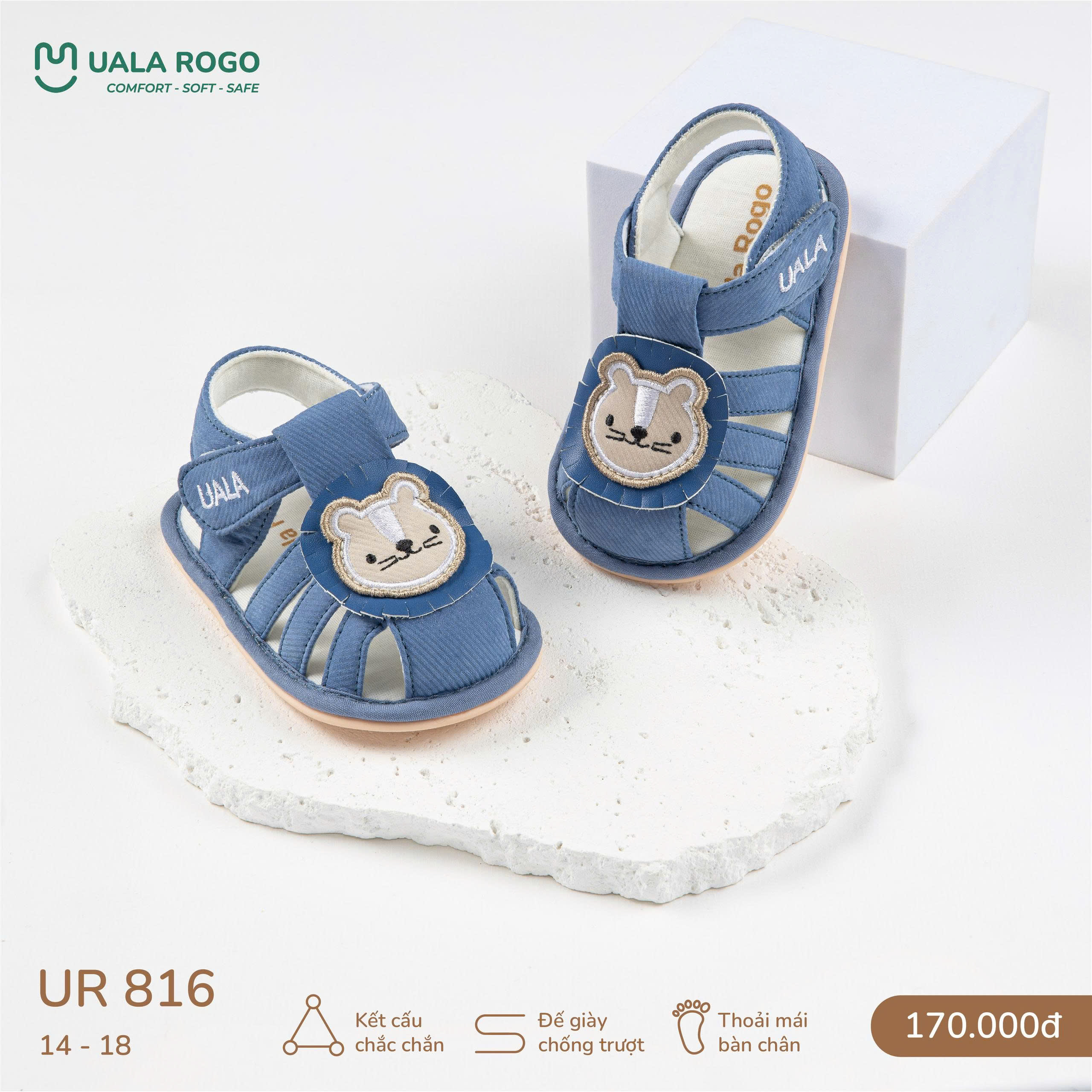 Dép tập đi Ualarogo UR816 sư tử xanh dương