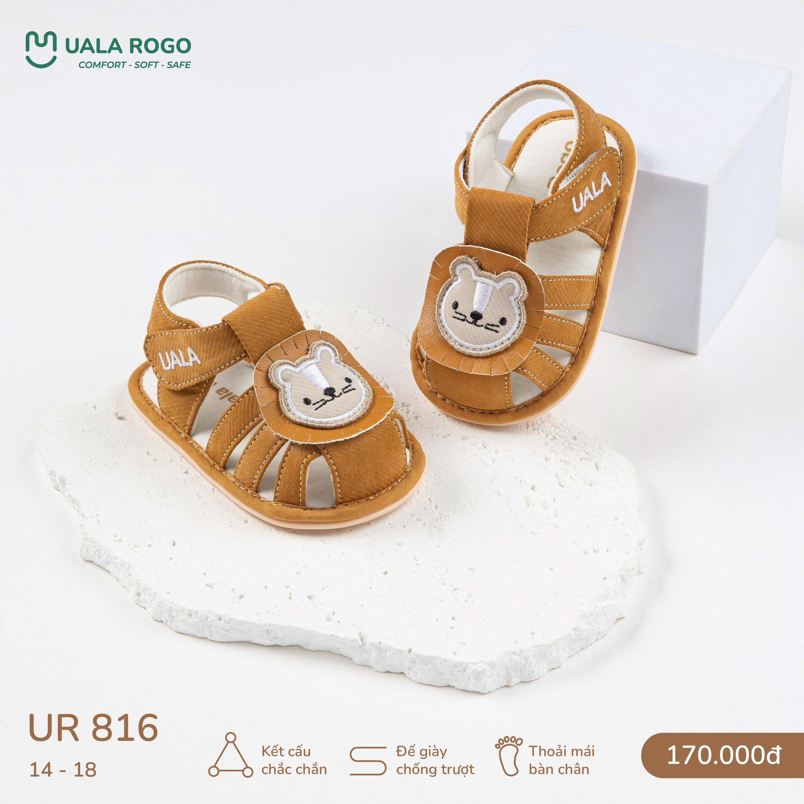 Dép tập đi Ualarogo UR816 sư tử nâu