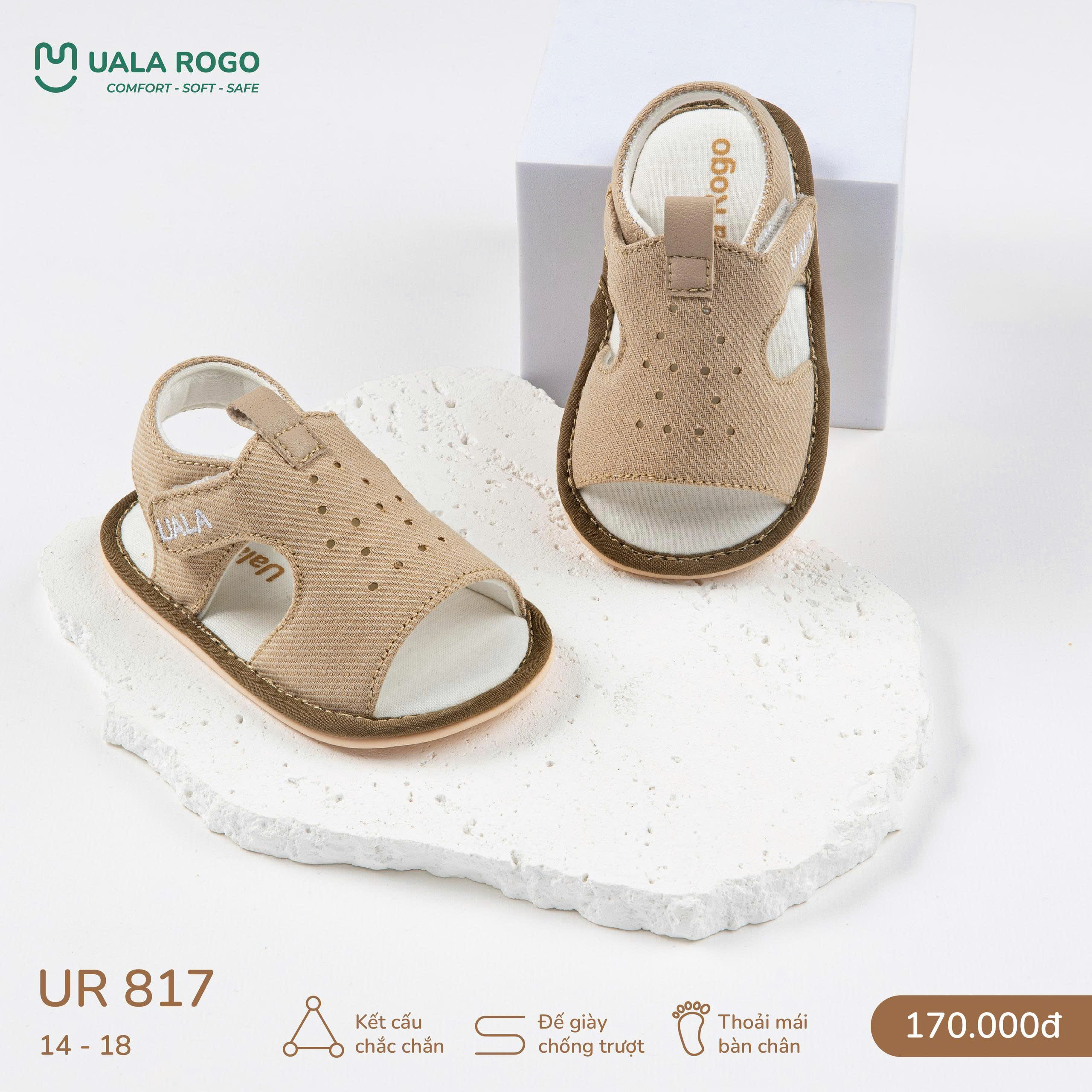Dép tập đi Ualarogo UR817 be