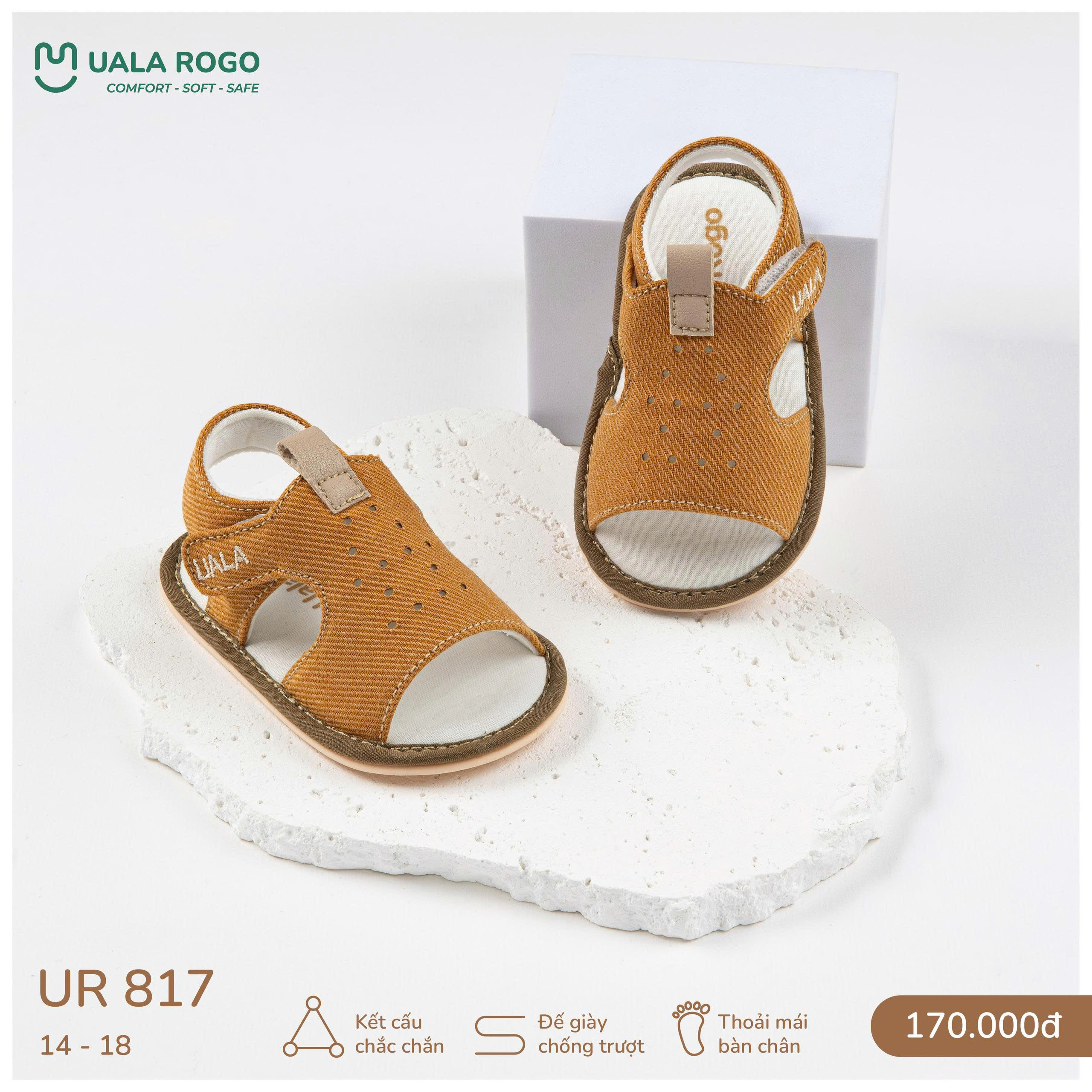 Dép tập đi Ualarogo UR817 nâu
