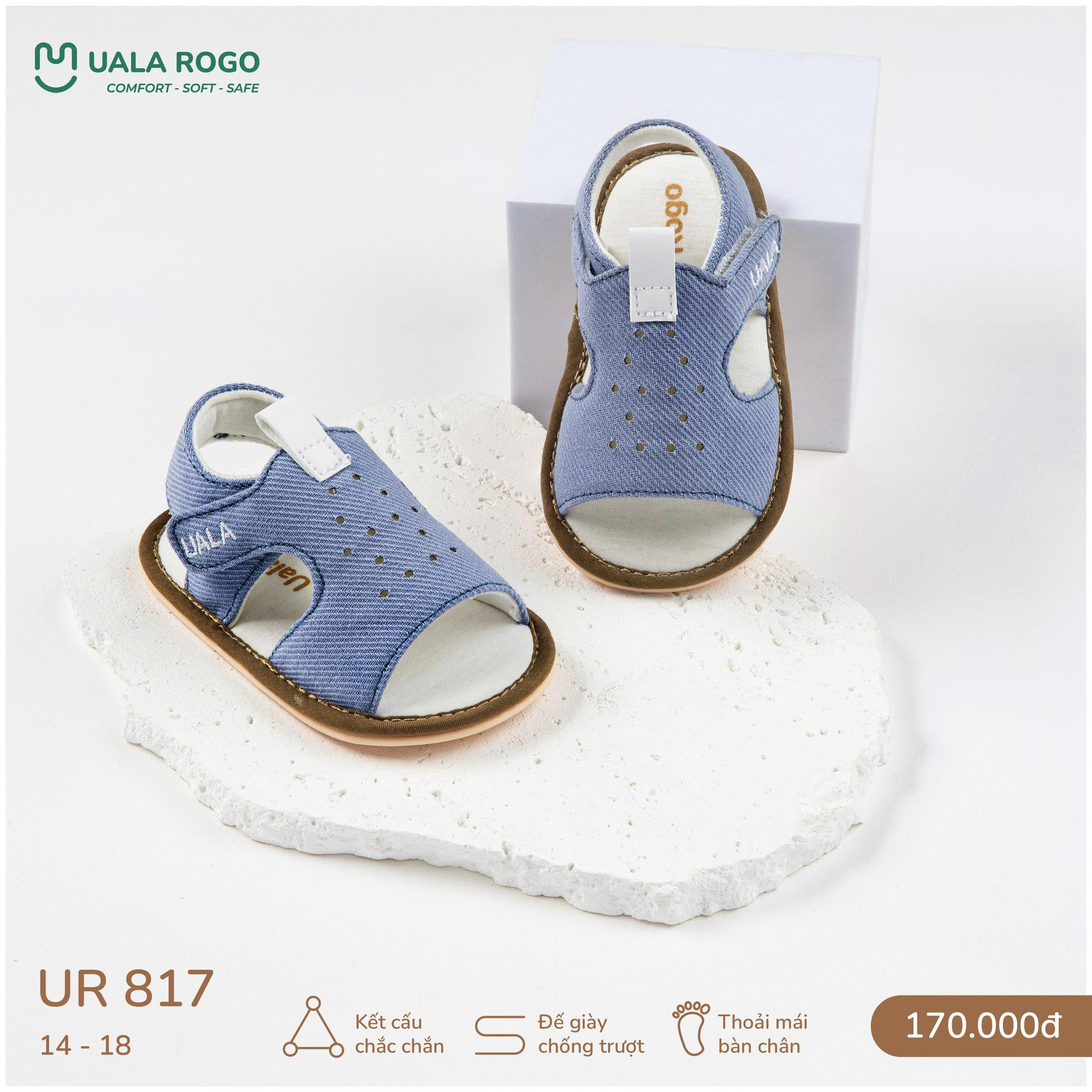 Dép tập đi Ualarogo UR817 xanh dương