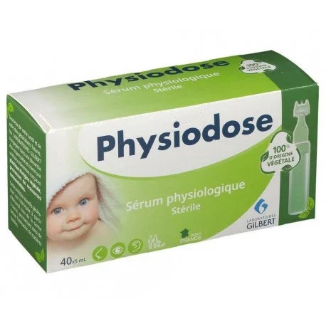 Nước muối sinh lý Physiodose xanh Pháp 40 ống