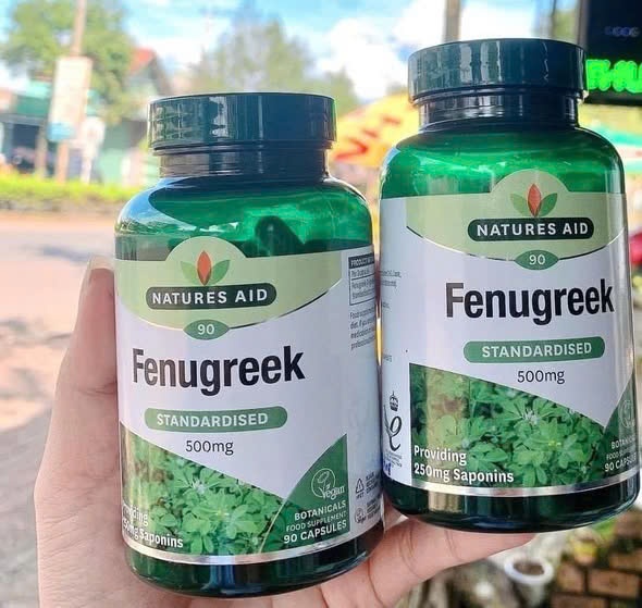 Viên uống lợi sữa Fenugreek Natures Aid Anh 90 viên 500mg