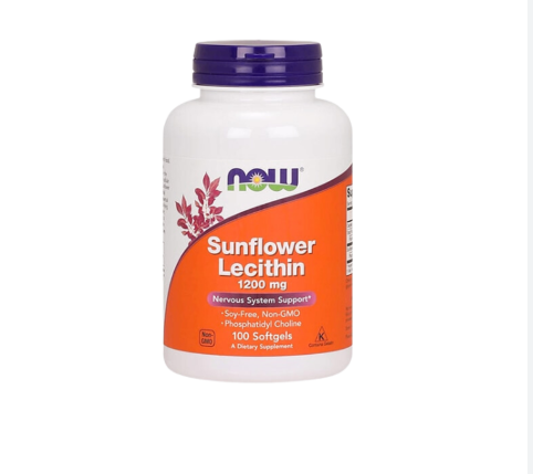 Viên uống chống tắc tia sữa Now Sunflower Lecithin 1200mg 100 viên