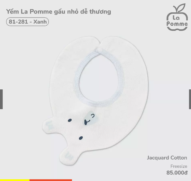 Yếm La Pomme gấu nhỏ dễ thương - Xanh
