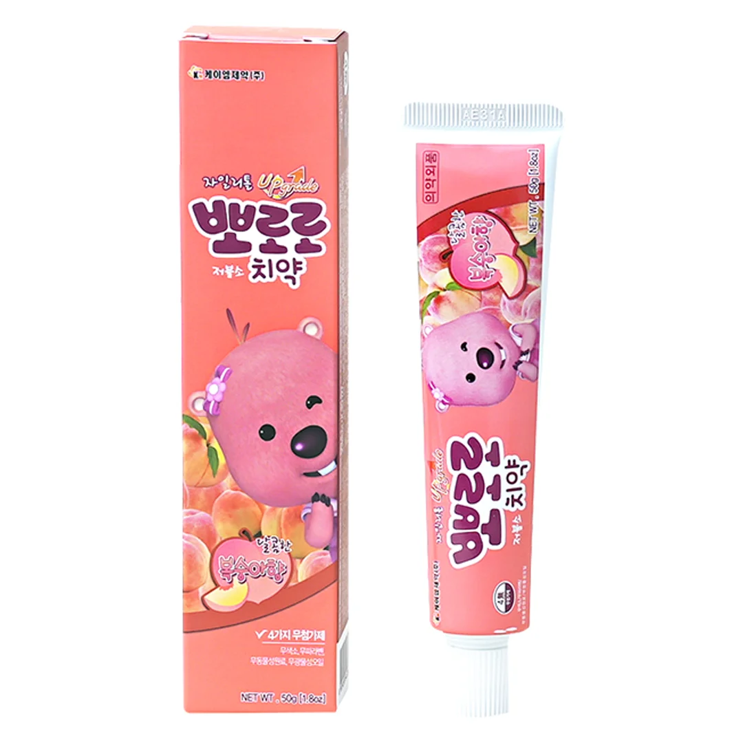 Kem đánh răng Pororo Hàn 50g hương đào 3Y+