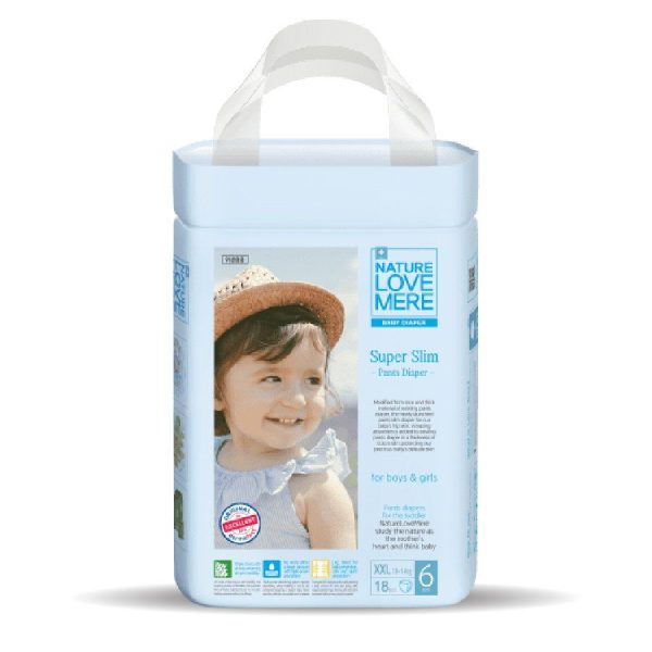 Bỉm Nature Love Mere Super Slim quần Size XXL 18 miếng (>13kg)