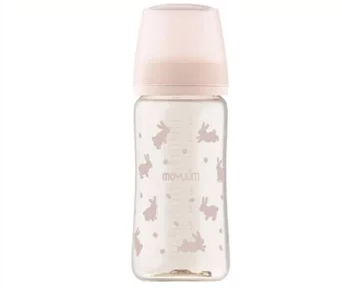 Bình sữa Moyuum Hàn 270ml thỏ hồng mới -Núm số 2