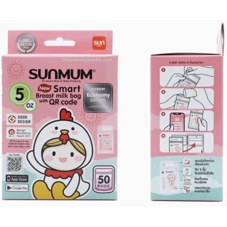 Túi trữ sữa Sunmum Thái 50x150ml