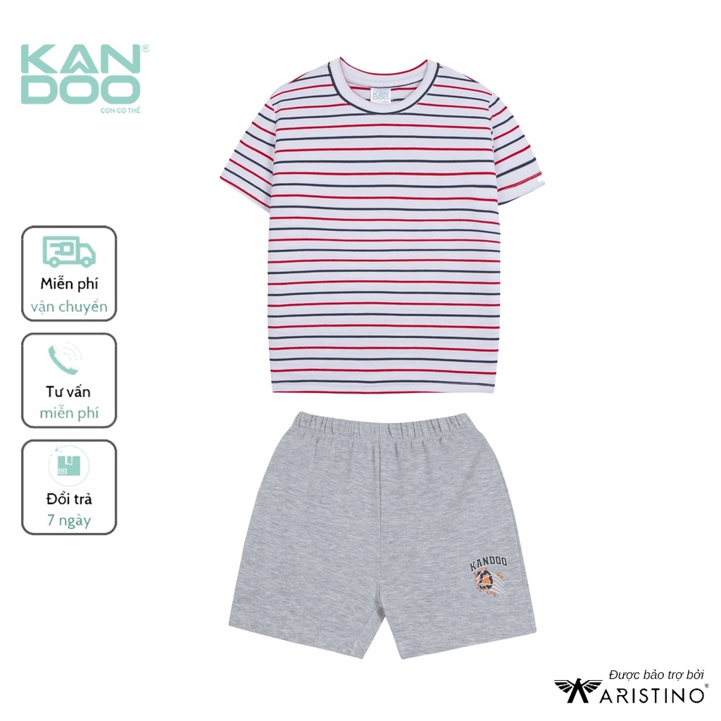 Kandoo DBST01S3 Bộ ngắn tay kẻ 110