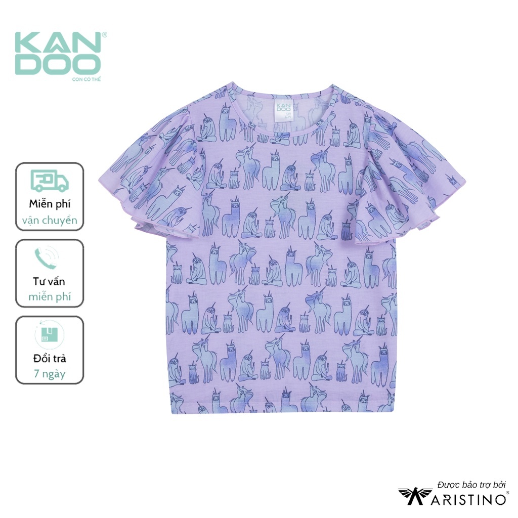Kandoo-DBTS02S3 Áo thun ngắn tay tím thú 130