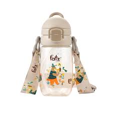 Bình tập hút nắp kéo có dây đeo Fatz PPSU Sippy 3 400ml be 18M+
