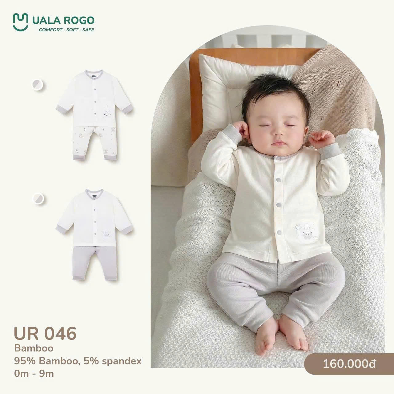 Bộ dài cài giữa Ularogo UR046 trắng cừu