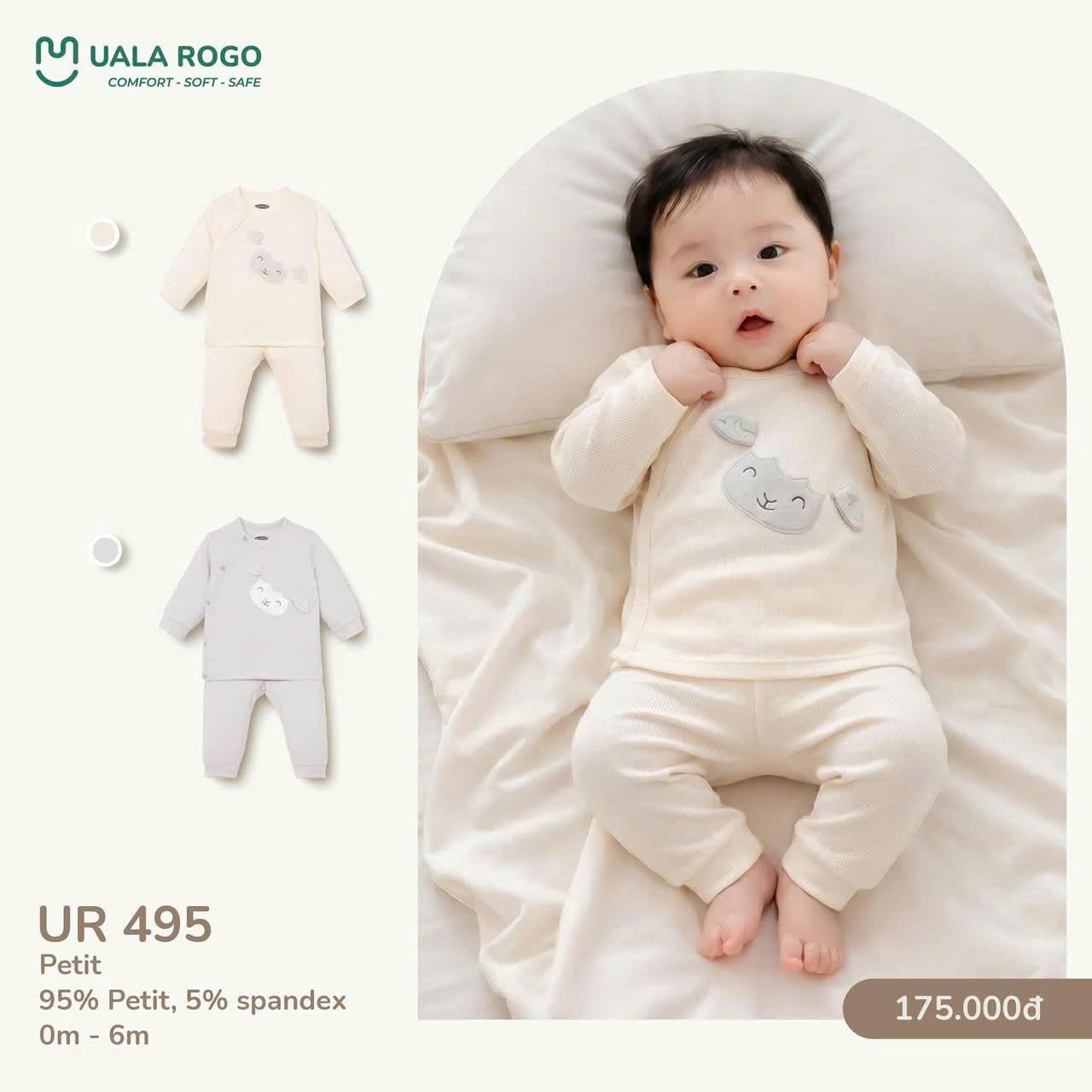 Bộ dài cài chéo Ularogo UR495 be cừu