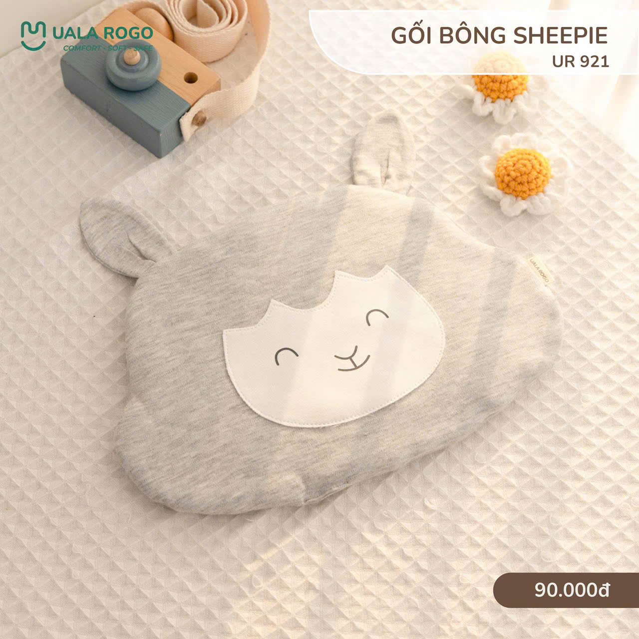 Gối bông sheepie Ualarogo UR 921 hình cừu xám