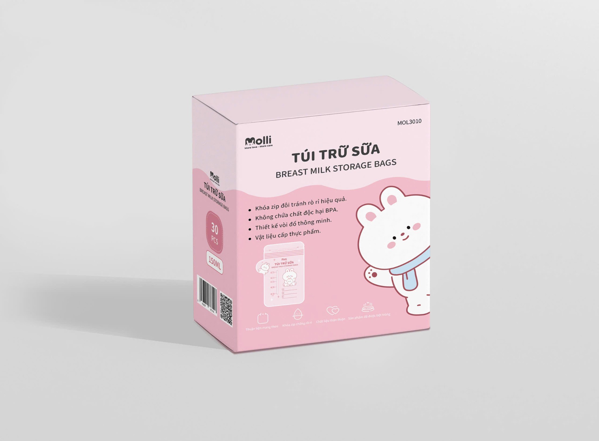 TÚI TRỮ SỮA MOLLI 150ml