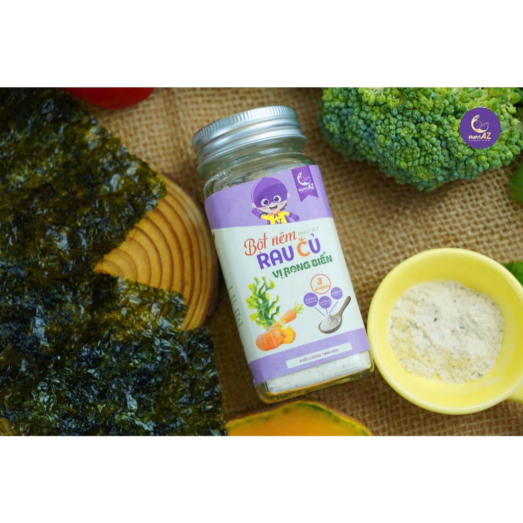 Bột nêm rau củ NutriAZ Việt 55g vị rong biển 6M+