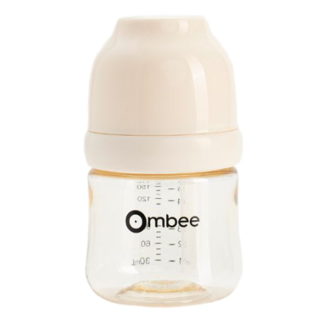Bình sữa Ombee PPSU chống đầy hơi 170ml màu be trơn