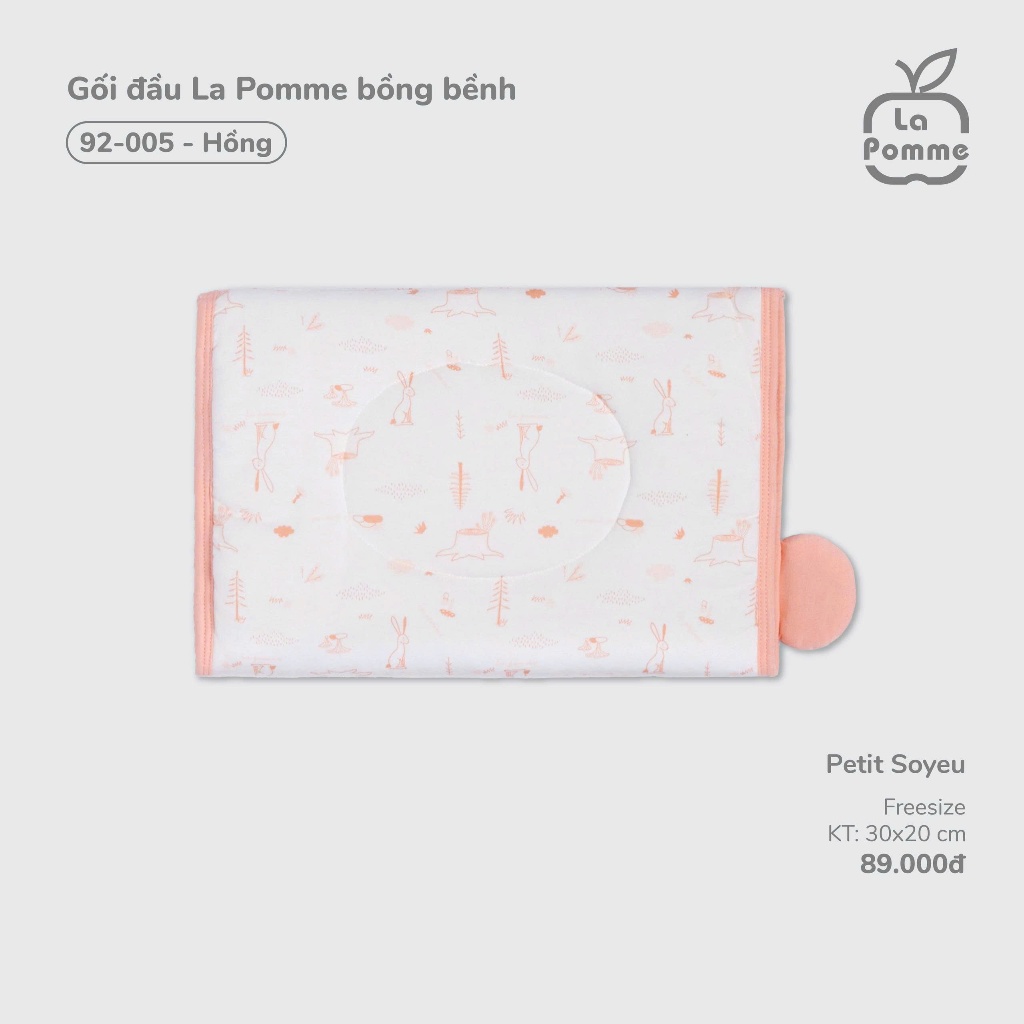 Gối đầu La Pomme bồng bềnh - Hồng