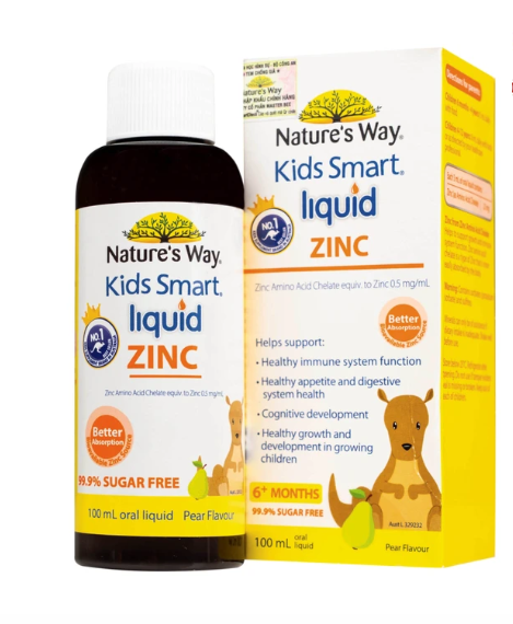 Kẽm dạng nước Zinc Nature's Way Kids smart liquid Úc 100ml 6M+