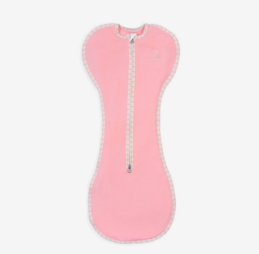 Túi ngủ khóa giữa Bambus Bubaby - Hồng 3-6M