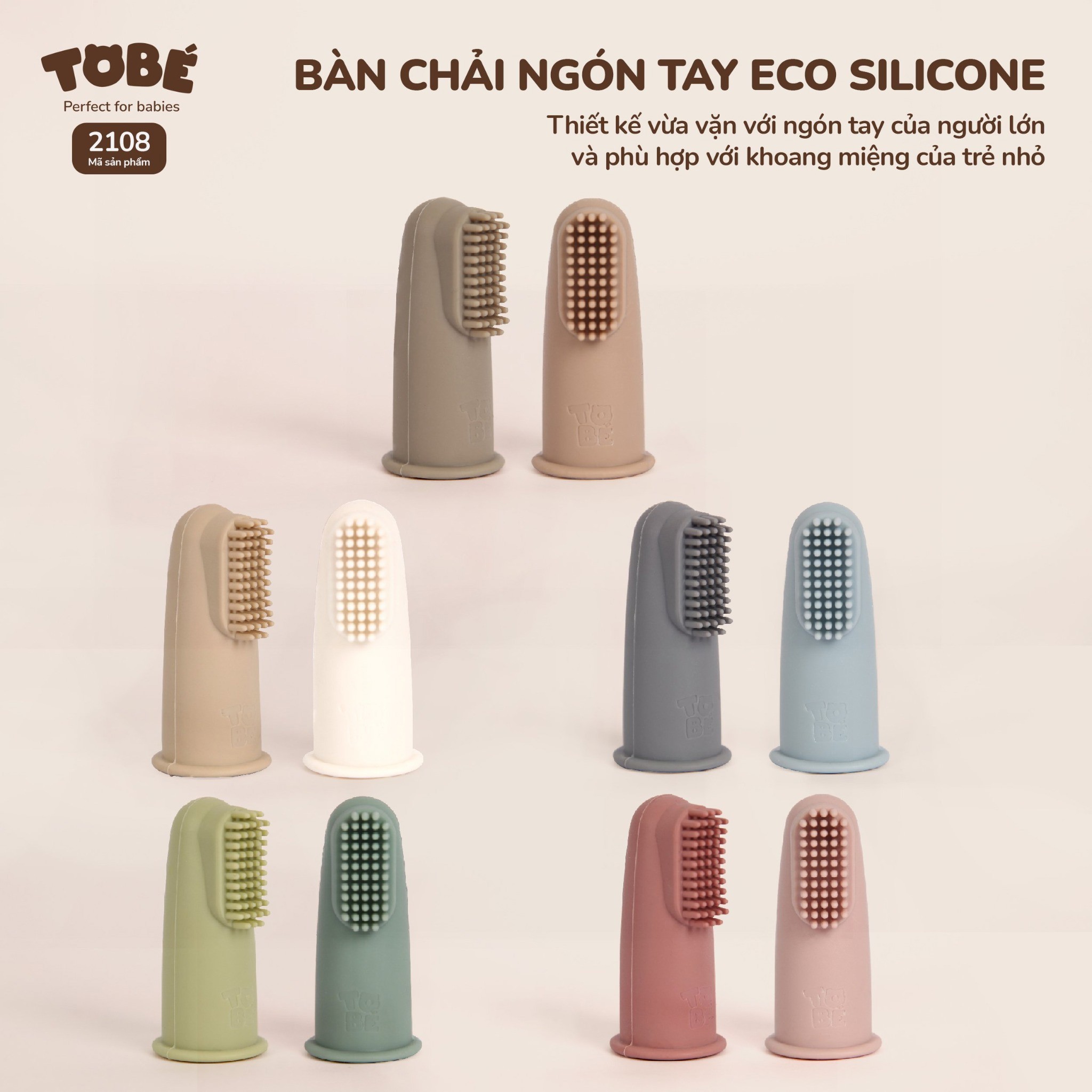 Bàn chải xỏ ngón tay TOBE Việt cốm- 2108 6M+
