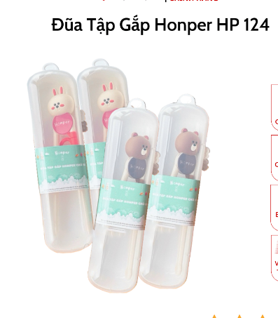 Đũa tập gắp Honper HP124 kèm hộp 24M+