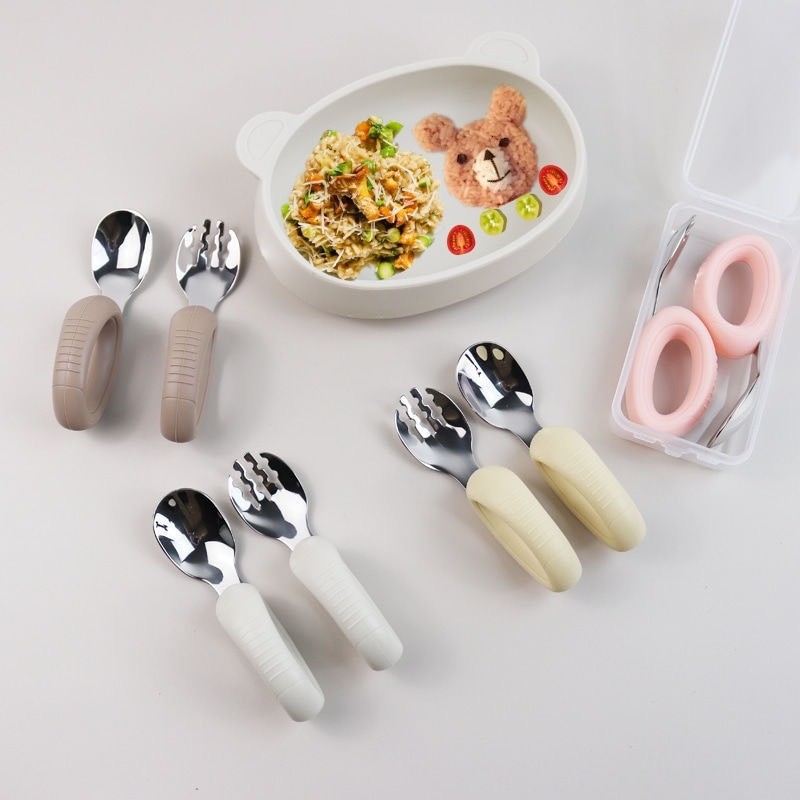 Set thìa dĩa inox cong