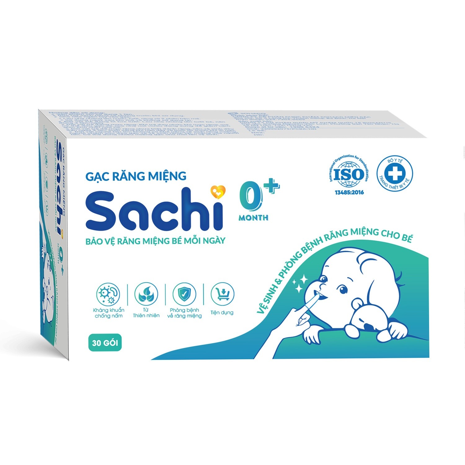 Gạc răng miệng Sachi Việt 30 gói 0M+