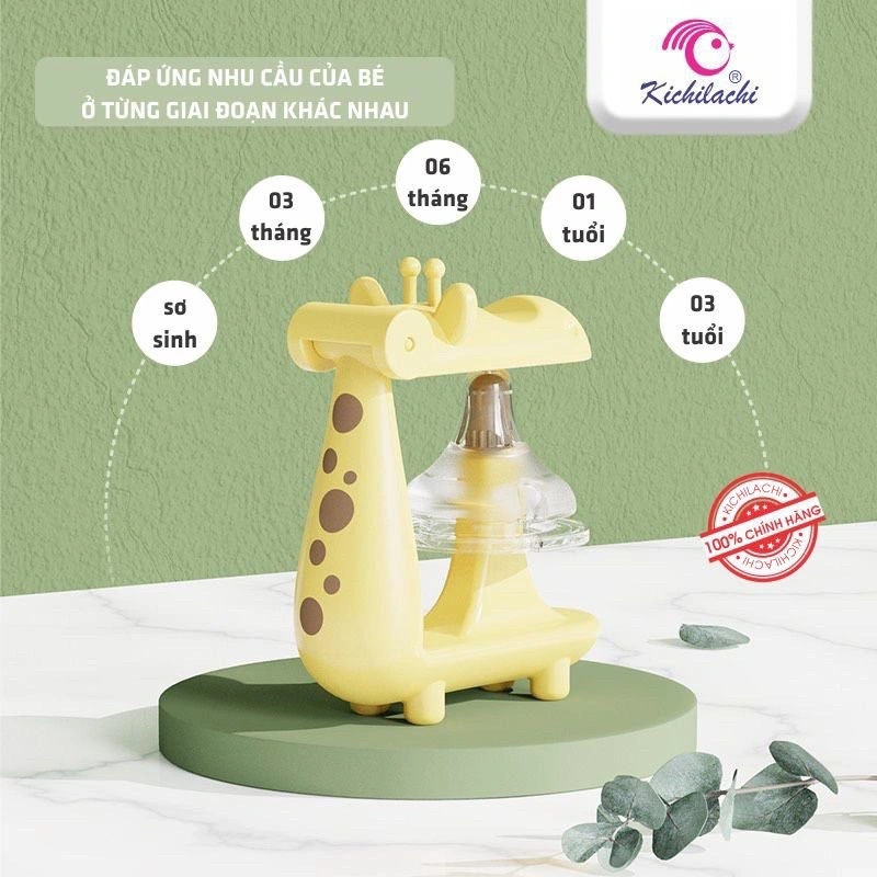 Dụng cụ dập lỗ núm ti bình sữa Kichi 0M+