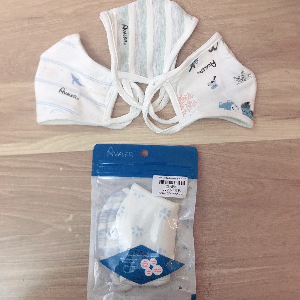 Set 2 khẩu trang sợi tre Avaler