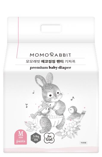 Bỉm Momo Rabbit Hàn Quần M30 girl (5-9kg)